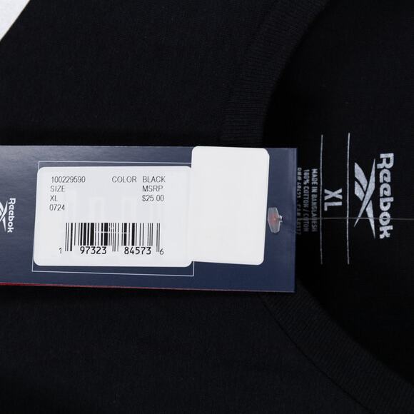 Reebok Men Practice Logo Sneaker Graphic T-Shirt Black Size XL - Picture 3 of 5